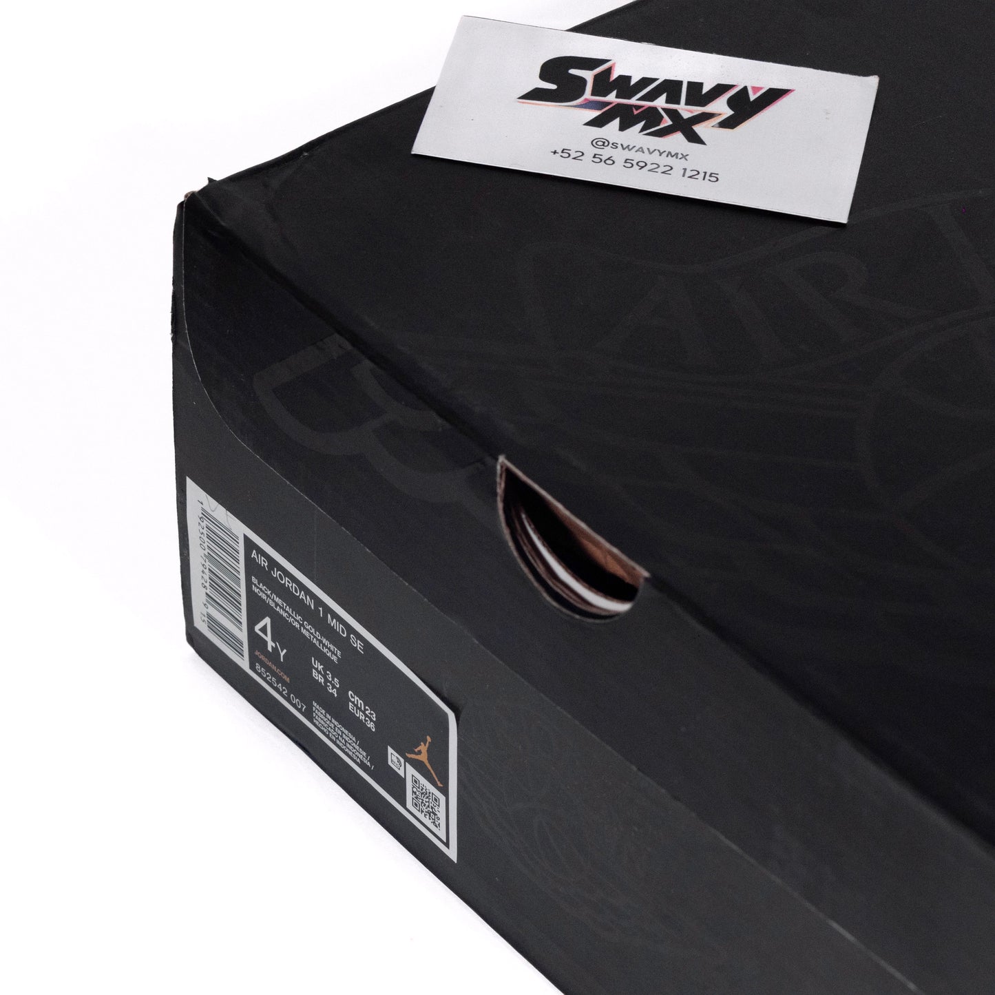 Air Jordan 1 Mid Patent “Black White Gold”