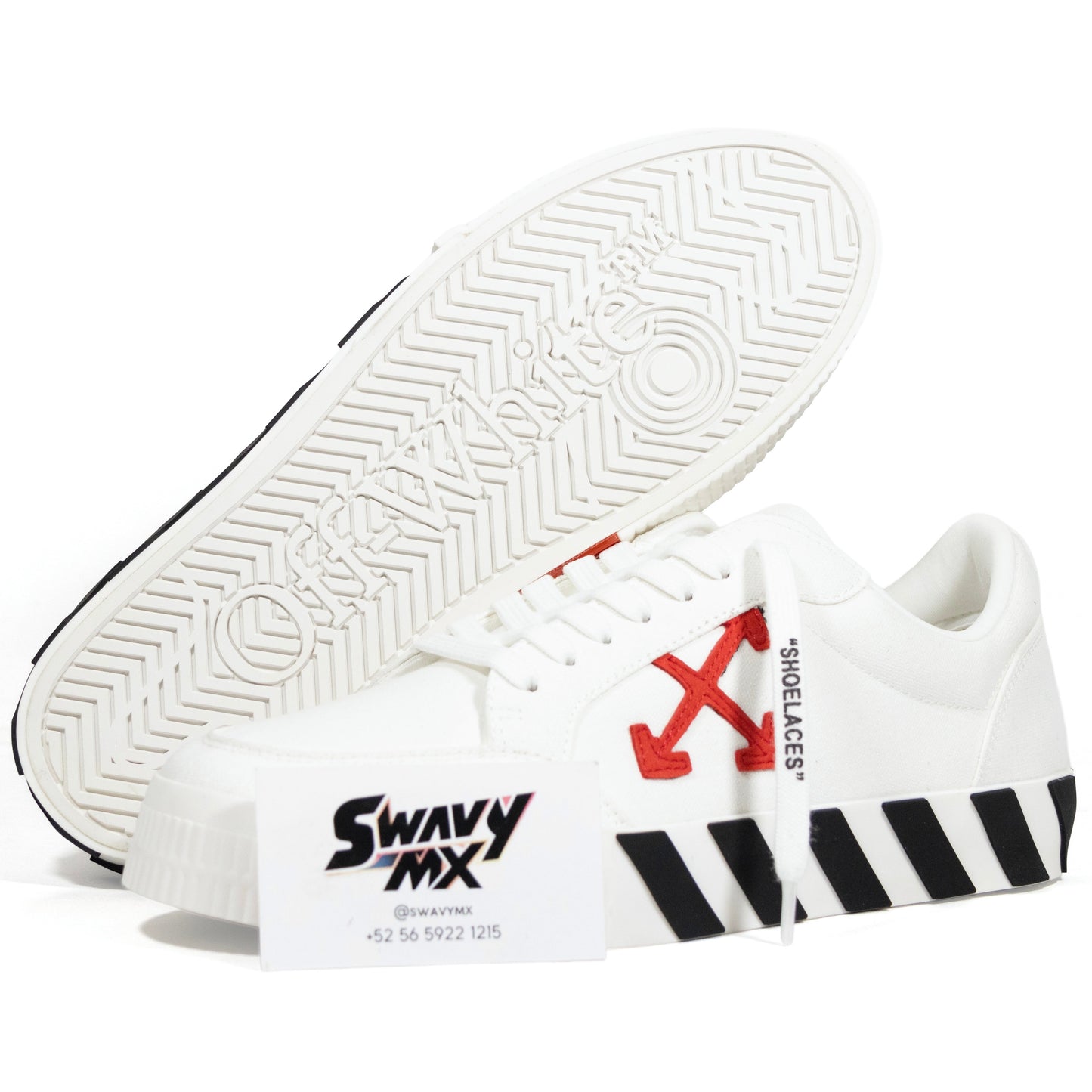 OFF WHITE “Vulcanized” Low Canvas White/Red