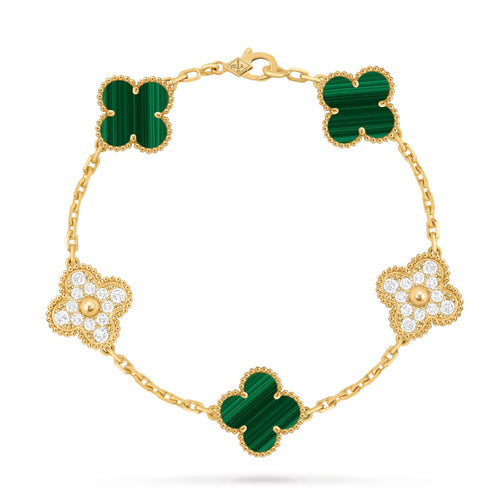 Van Cleef - Malaquita & Diamante 14k