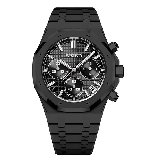 Seiko Mod Royal Oak Chrono "Blackout"