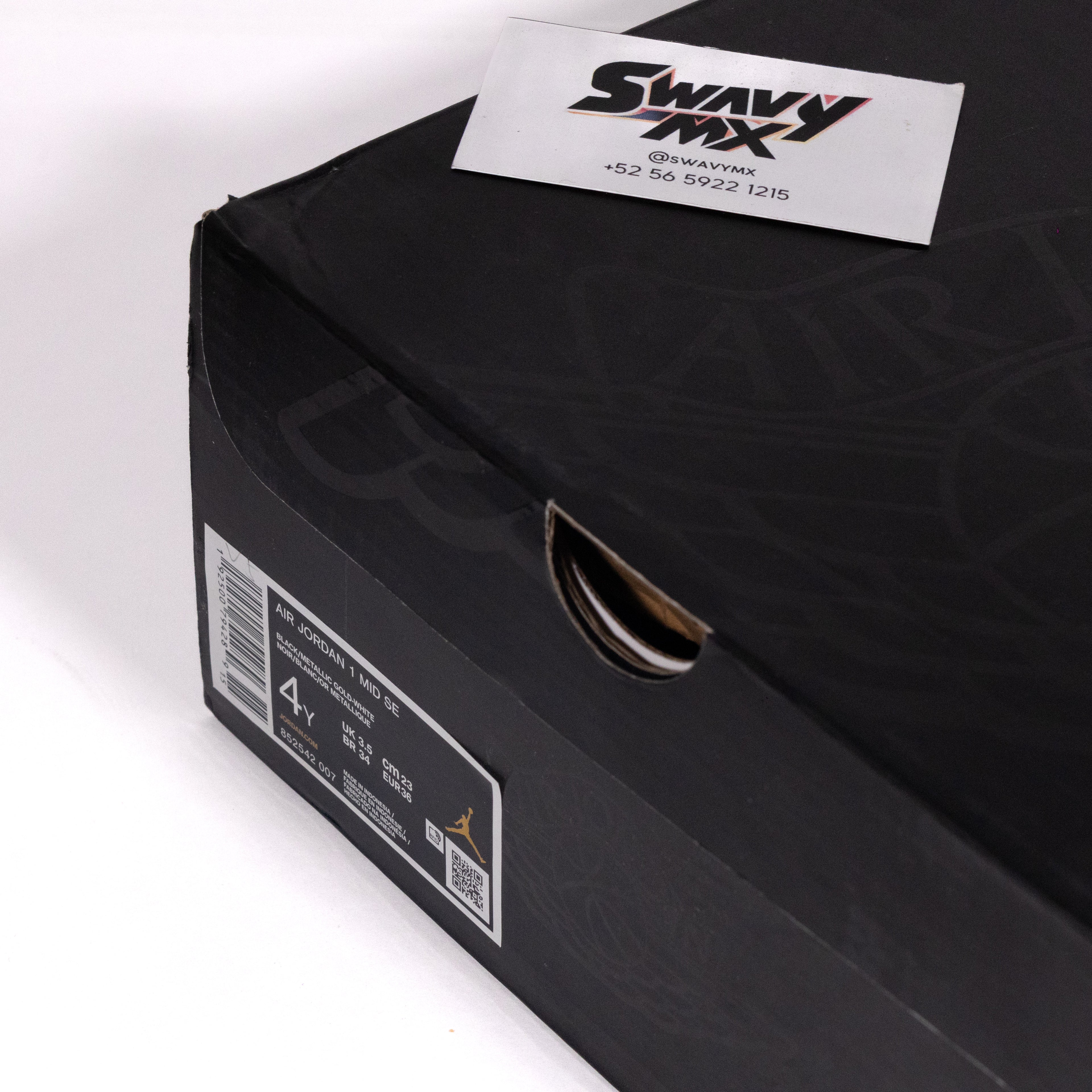 Air Jordan 1 Mid Patent “Black White Gold”