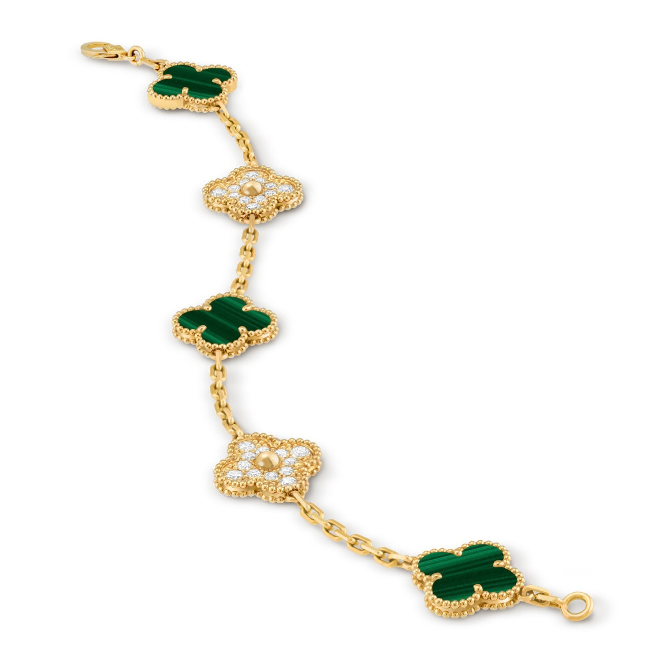 Van Cleef - Malaquita & Diamante 14k