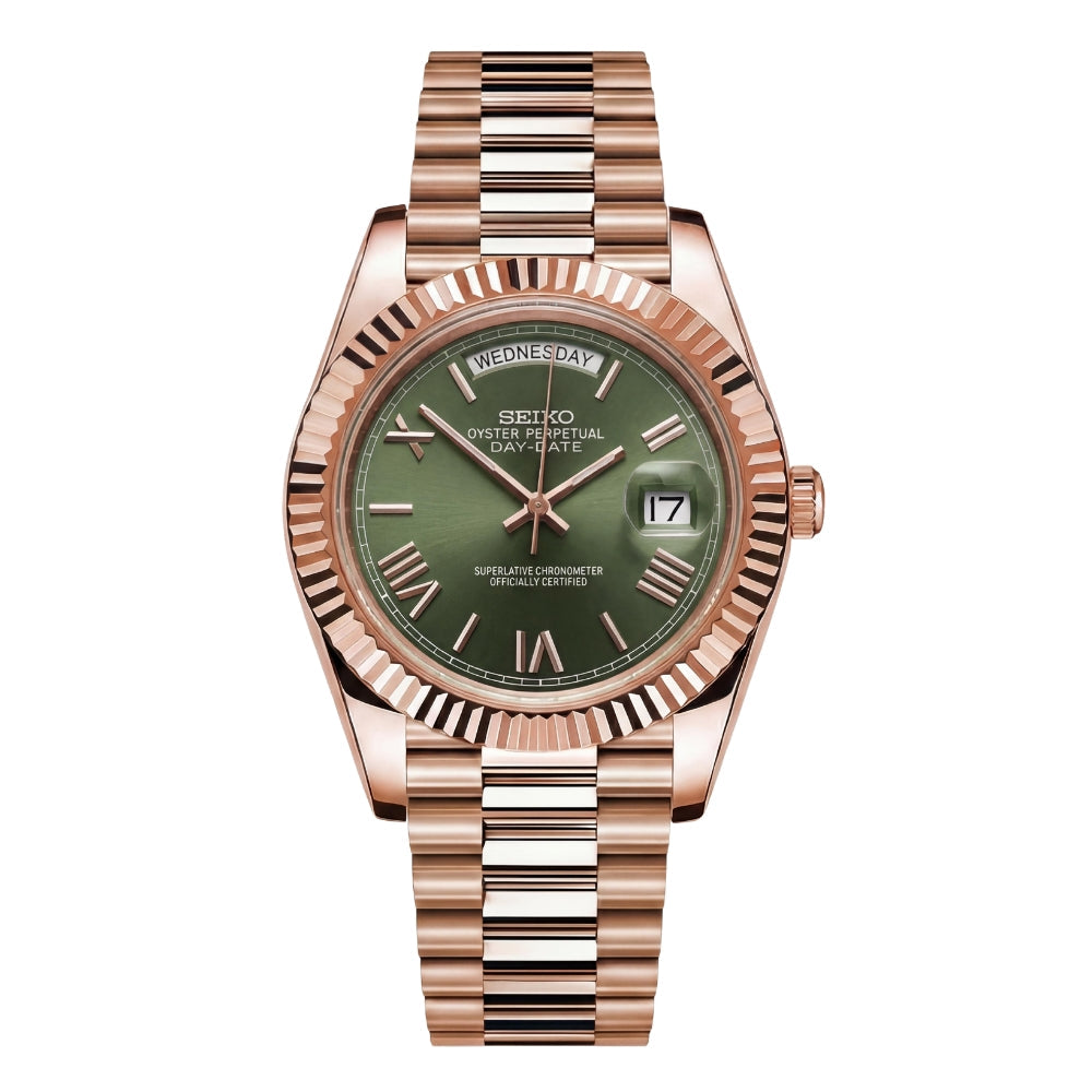Seiko Mod Day-Date “President” Olive