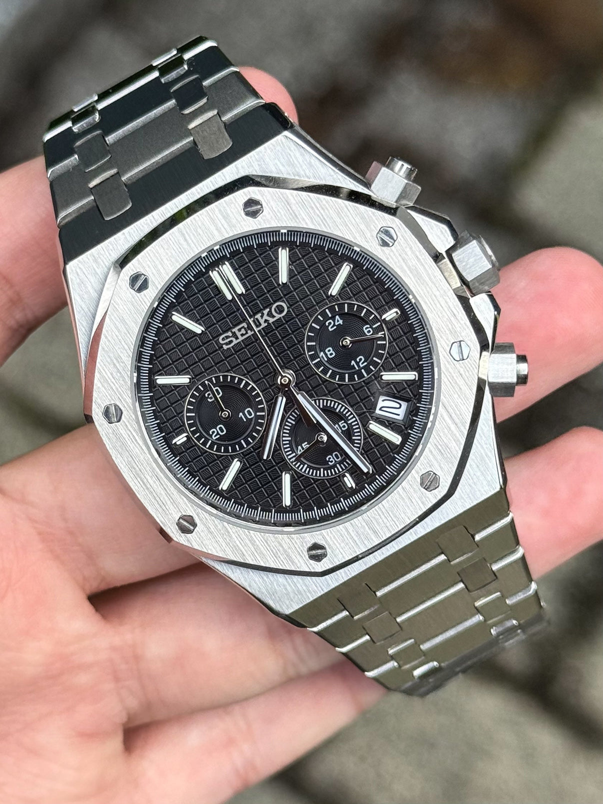 Seiko Mod Royal Oak Chrono