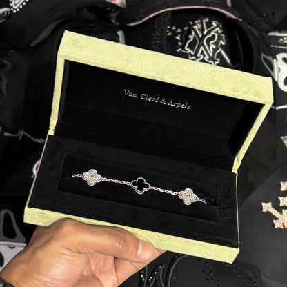 Van Cleef - Ónix & Diamantes Oro Blanco 14k