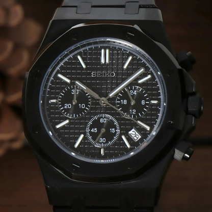 Seiko Mod Royal Oak Chrono "Blackout"