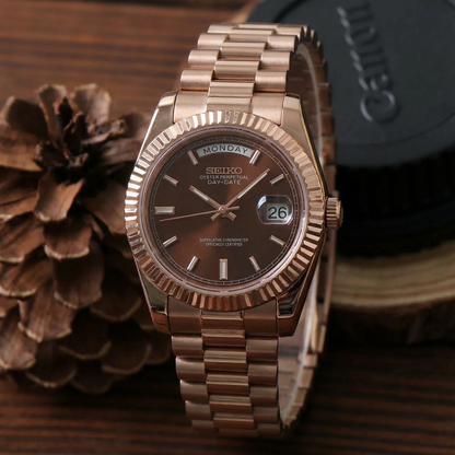 Seiko Mod Day-Date “President” Chocolate