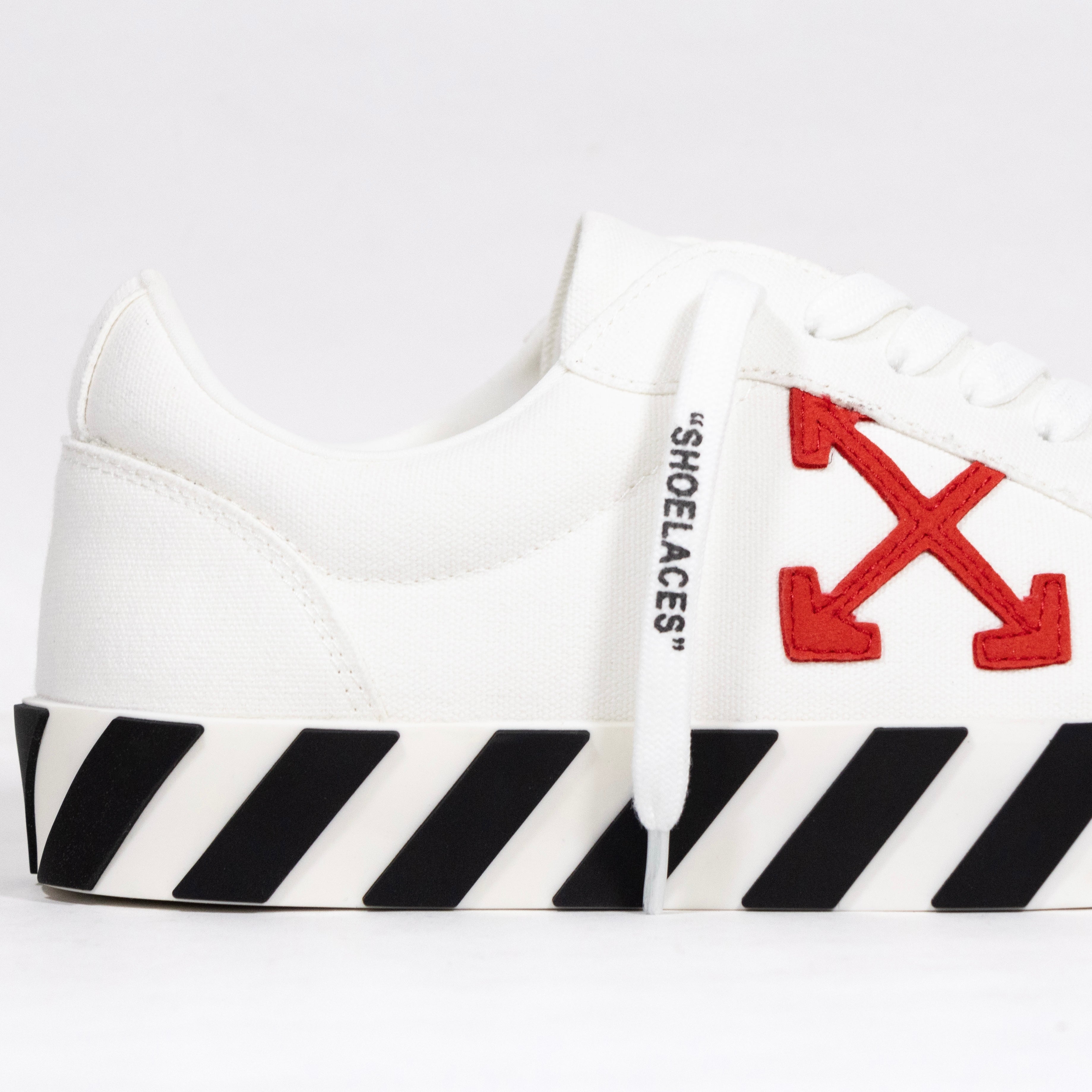 OFF WHITE “Vulcanized” Low Canvas White/Red