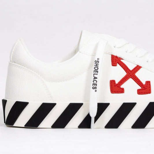 OFF WHITE “Vulcanized” Low Canvas White/Red