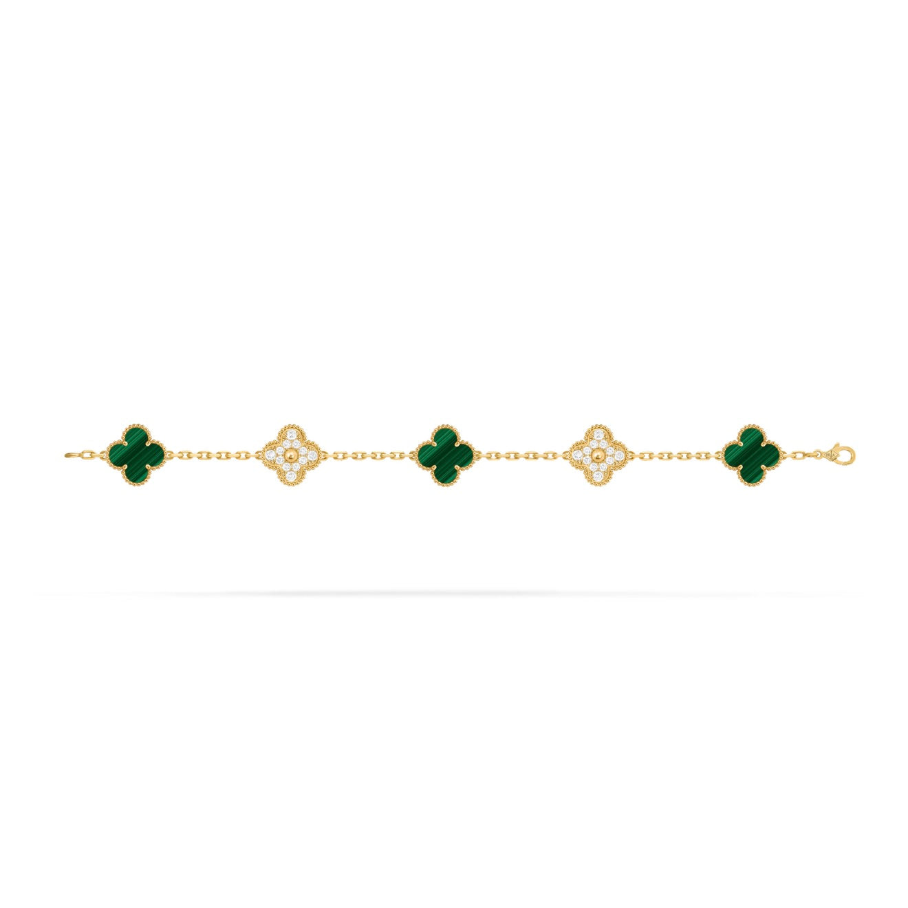 Van Cleef - Malaquita & Diamante 14k