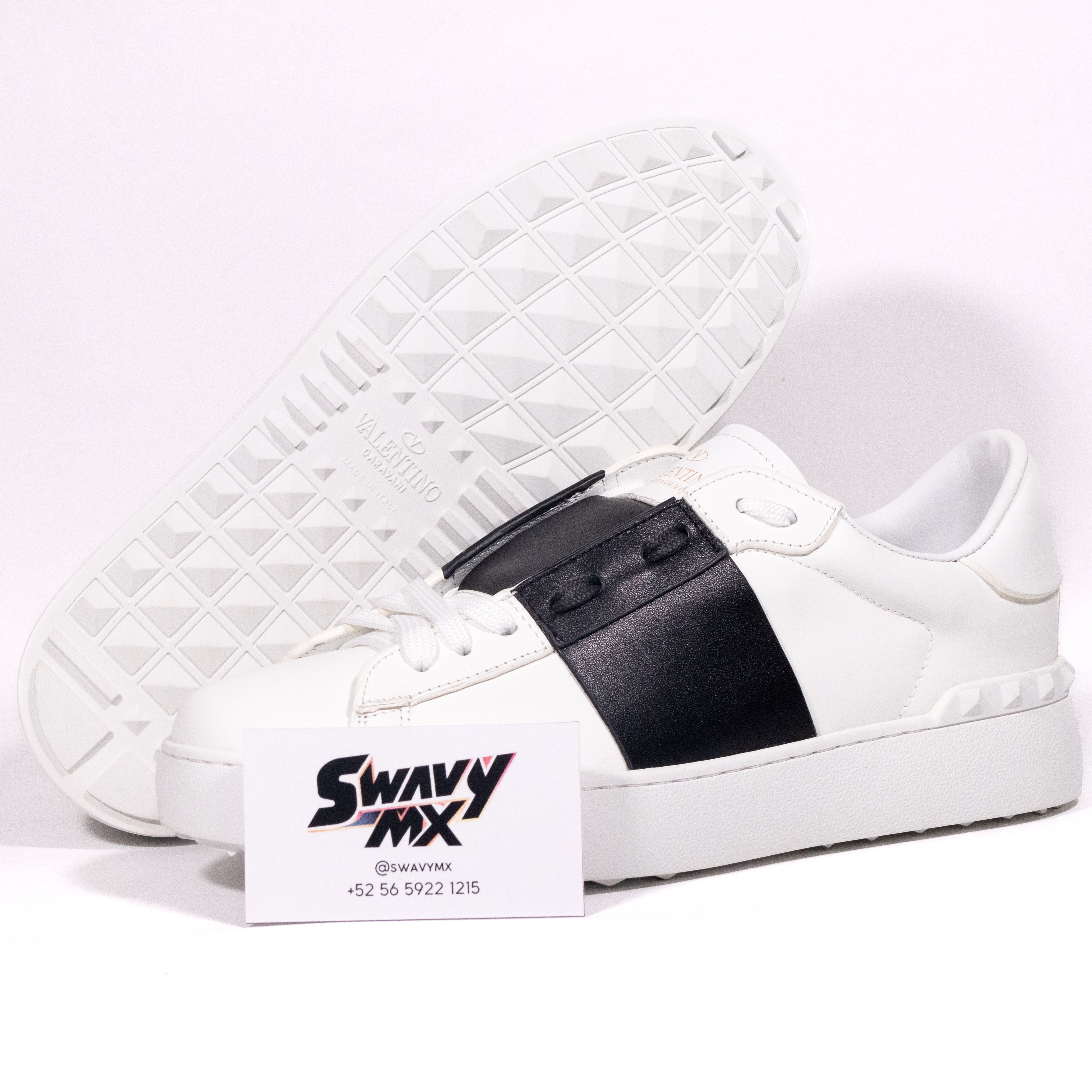 Valentino Garavani Open – White/Black Band