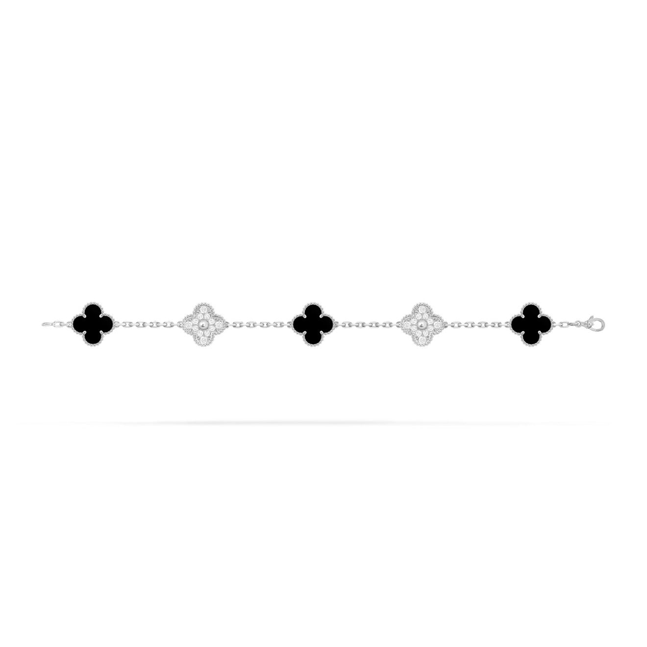Van Cleef - Ónix & Diamantes Oro Blanco 14k