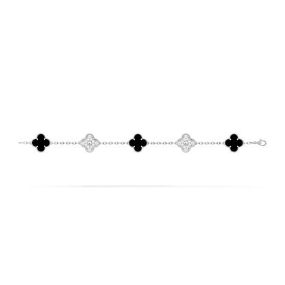 Van Cleef - Ónix & Diamantes Oro Blanco 14k