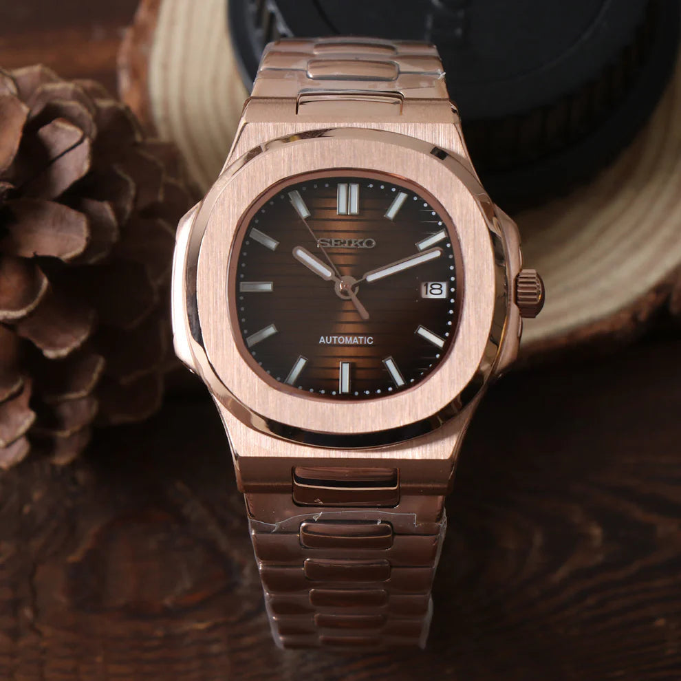 Seiko Mod Nautilus — Rose Gold