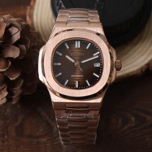 Seiko Mod Nautilus — Rose Gold