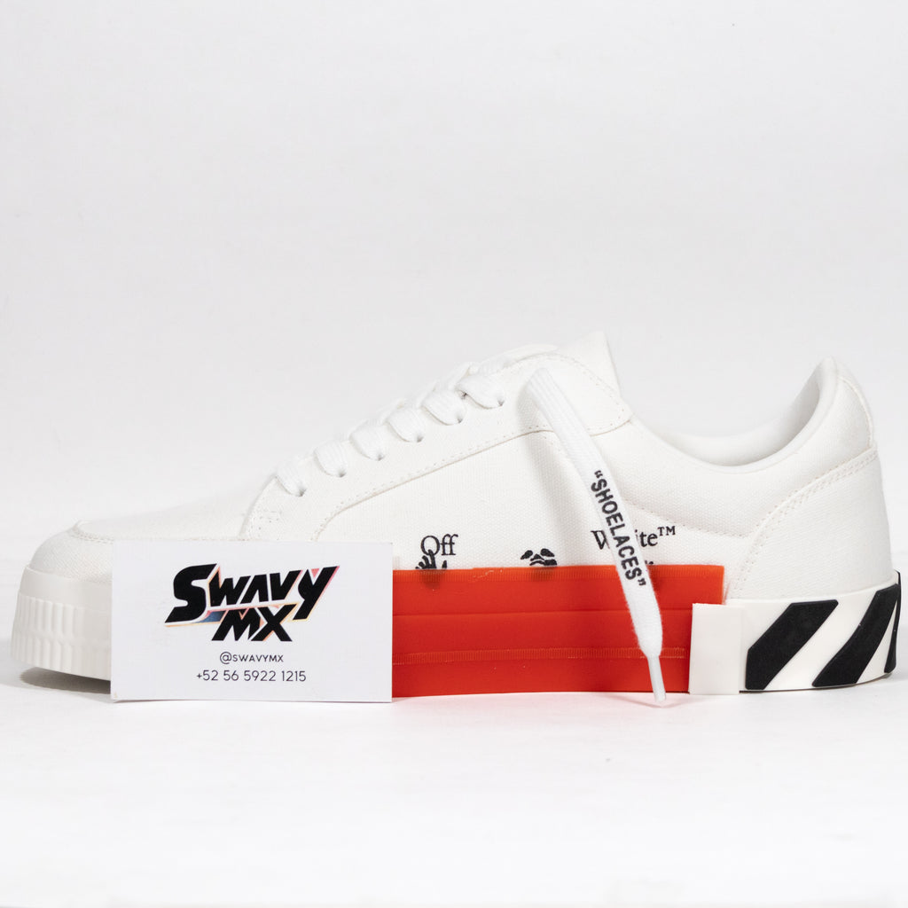 OFF WHITE “Vulcanized” Low Canvas White/Red