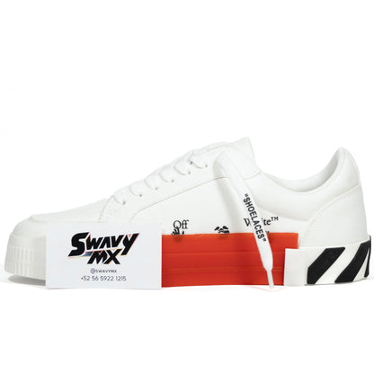 OFF WHITE “Vulcanized” Low Canvas White/Red